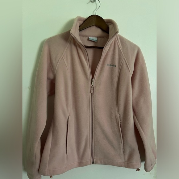 Columbia Fleece Light Pink Zip Up Jacket, Size M - Picture 5 of 14